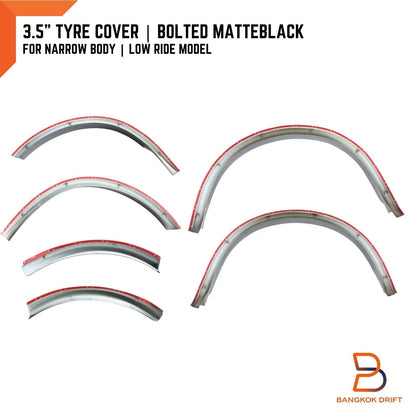 3.5" Tyre Coverage Matte Black Bolted Fender Flares for Nissan Navara (15-19)