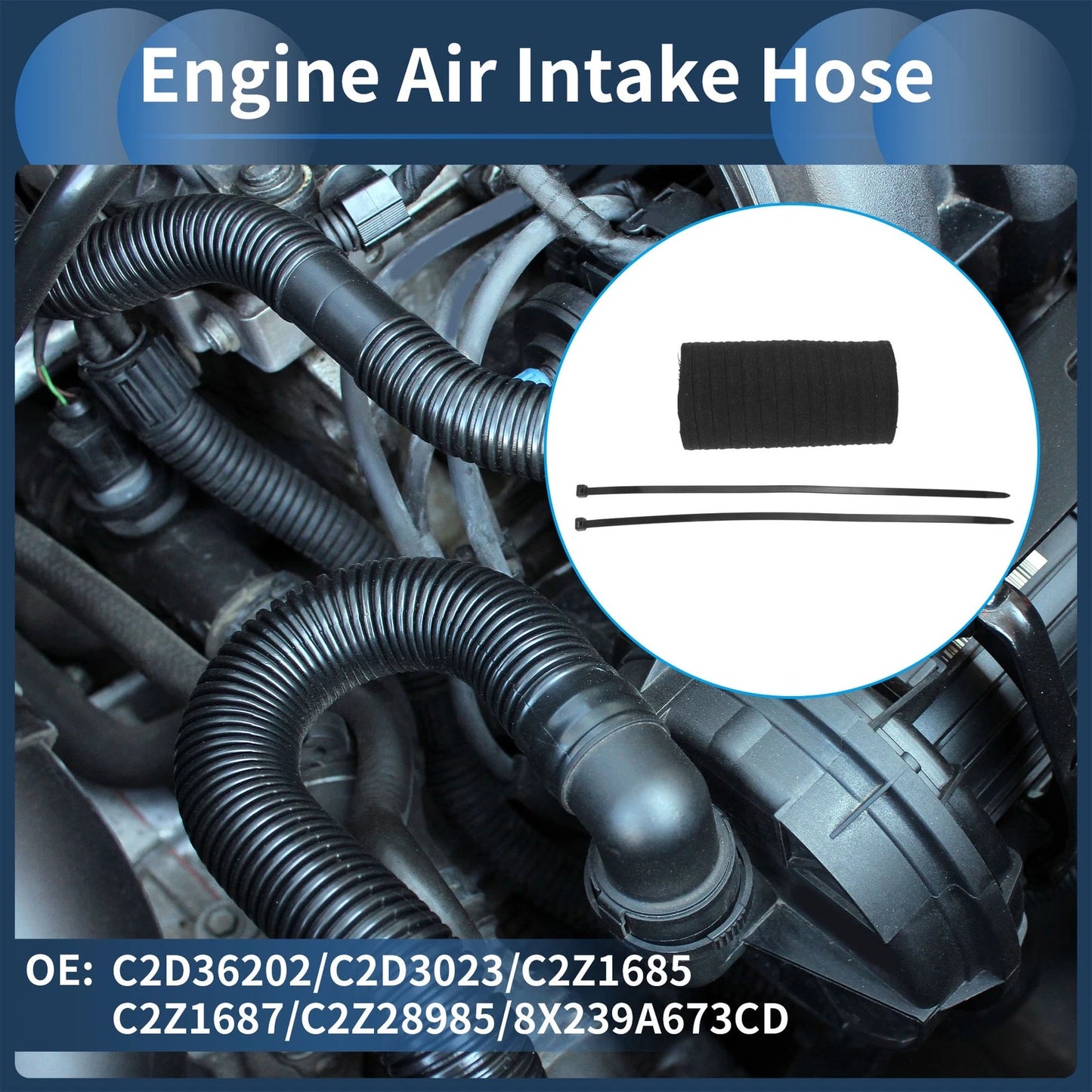 Engine Air Intake Hose for Jaguar XF X250 (2008–2015) No.C2D36202 Rubber