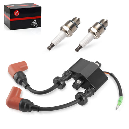 Ignition Coil & Spark Plug Set for Yamaha Outboard F6 F8 F9.9 T8 T9.9 C25 (4-Stroke)