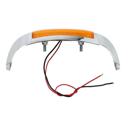 Chrome Front Fender Tip Orange Light for Harley Electra Glide FLHT (2014-2022)