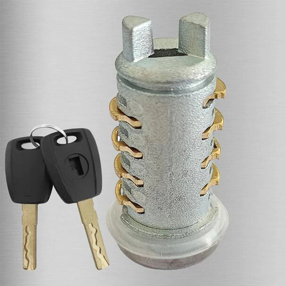 Door Lock Cylinder w/ 2 Keys for Fiat Doblo, Doblo Cargo, Panda, Punto