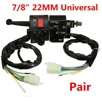7/8" Handlebar Headlight Horn Turn Signal Switch for Motorcycle