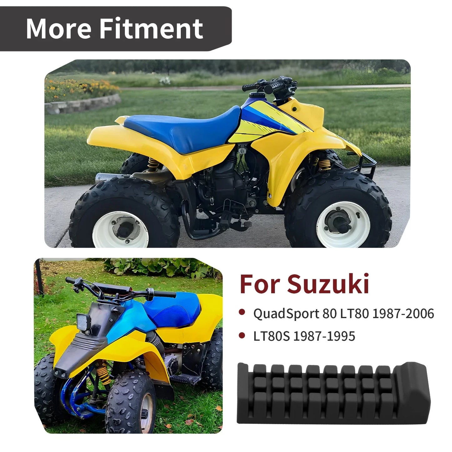 Foot Peg Rest for Suzuki QuadSport LT80 LT80S (1987–1995)