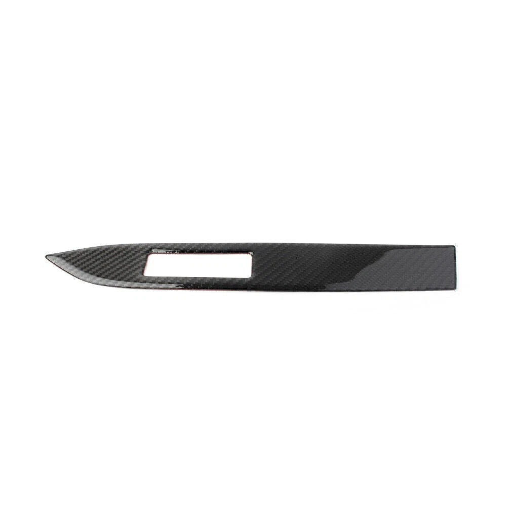 Black Carbon Fiber Dashboard Panel Cover Trim for Ford Mustang (2015–2019)