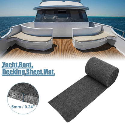 Boat Carpet Pad Decking Sheet Mat for Boat Trailers (157"x8"x0.24") Dark Gray