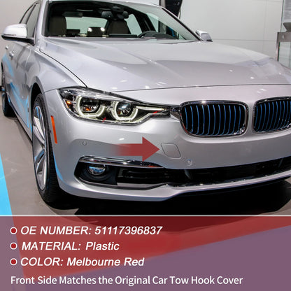 Front Tow Hook Cover for BMW 320i (2016–2018) No. 51117396837 Red
