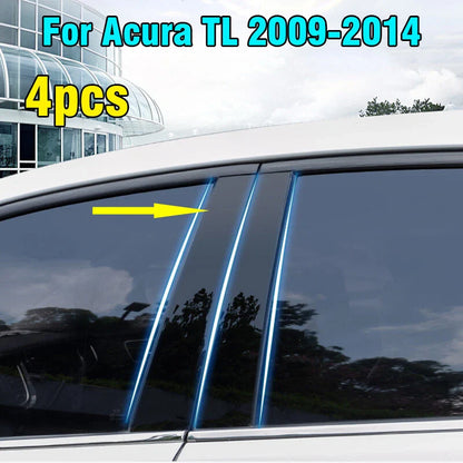 4 x Window Pillar Posts Door Trim Cover for Acura TL (2009–2014)
