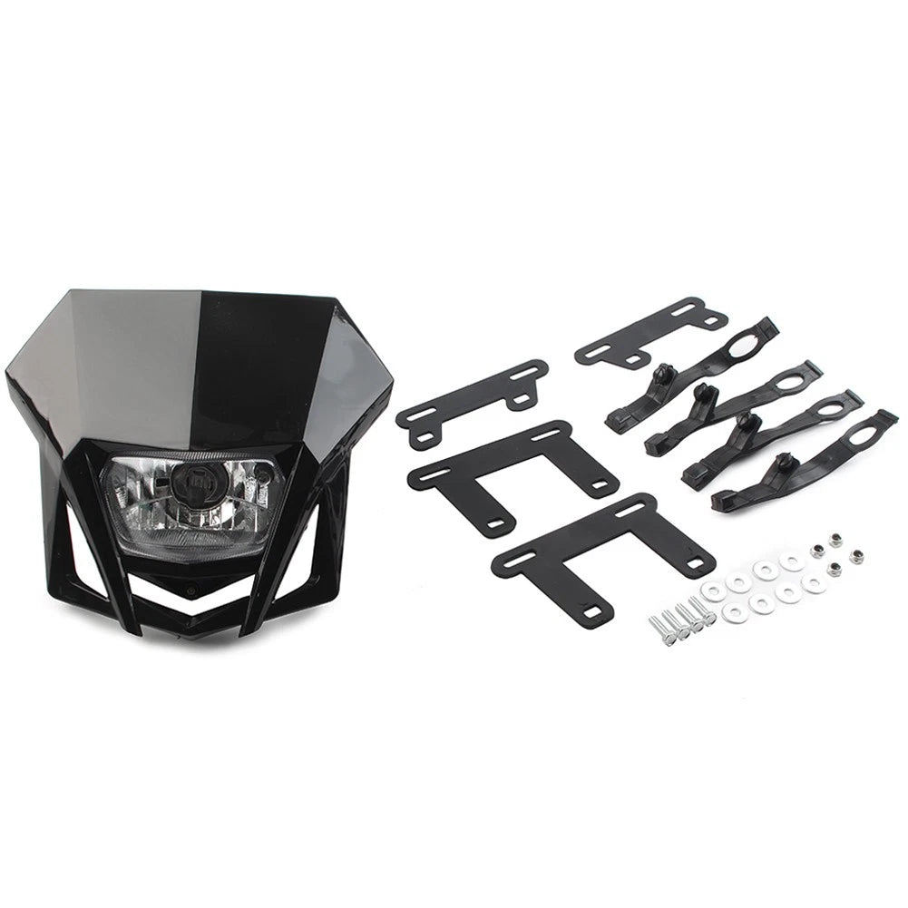Front Headlight Lamp for Kawasaki KLX (2002–2023) & Yamaha (2002–2023) Black