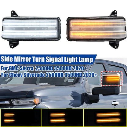LED Sequential Mirror Turn Signal Light for Chevy/GMC 2500HD/3500HD (2020–2024)
