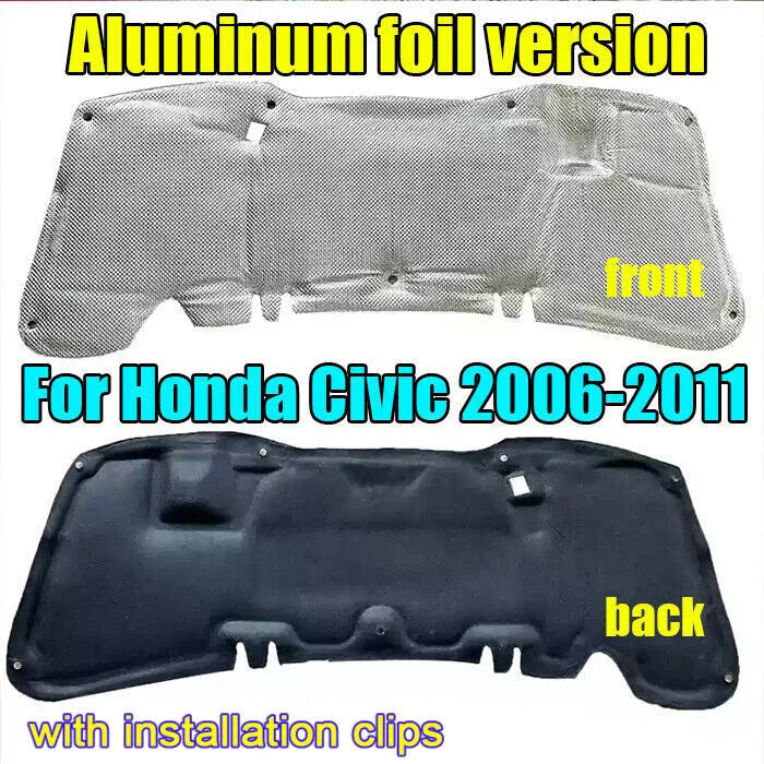 Front / Heat Shield Hood Insulation Pad Liner for Honda Civic (2006–2011)