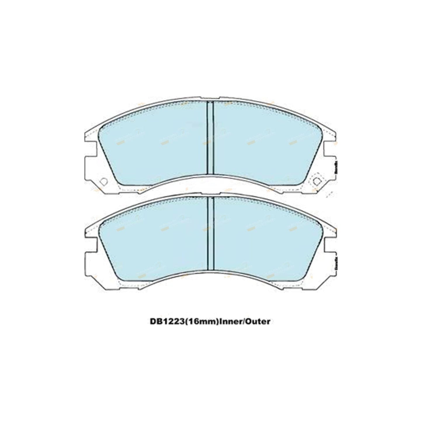 Set of 4 Front Disc Brake Pads for Mitsubishi Legnum (1996–2002)