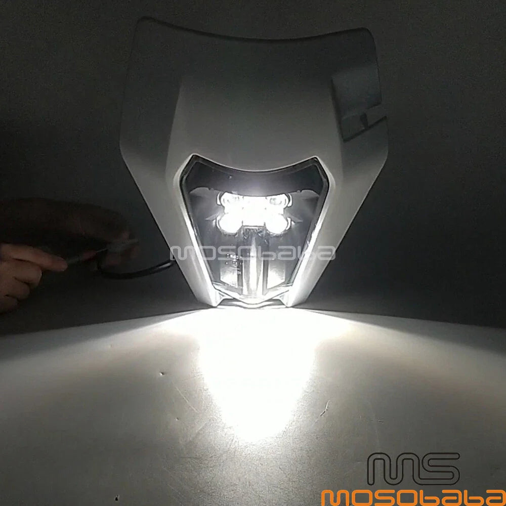 Dirt Bike LED Headlight E8 Lamp for XCF EXC FE TE 530 500 450 350 250 (2004-2023)