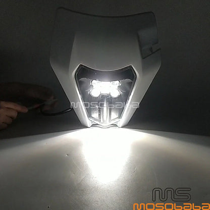 Dirt Bike LED Headlight E8 Lamp for XCF EXC FE TE 530 500 450 350 250 (2004-2023)