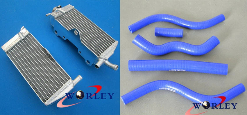 Aluminum Radiator + Hose for Honda CR125R (1989) - Red