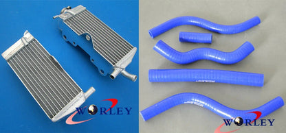 Aluminum Radiator + Hose for Honda CR125R (1989) - Red