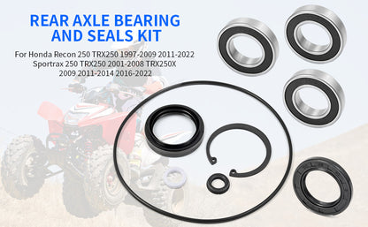 Rear Axle Bearing Seals Kit for Honda Sportrax 250 (2001–2008)