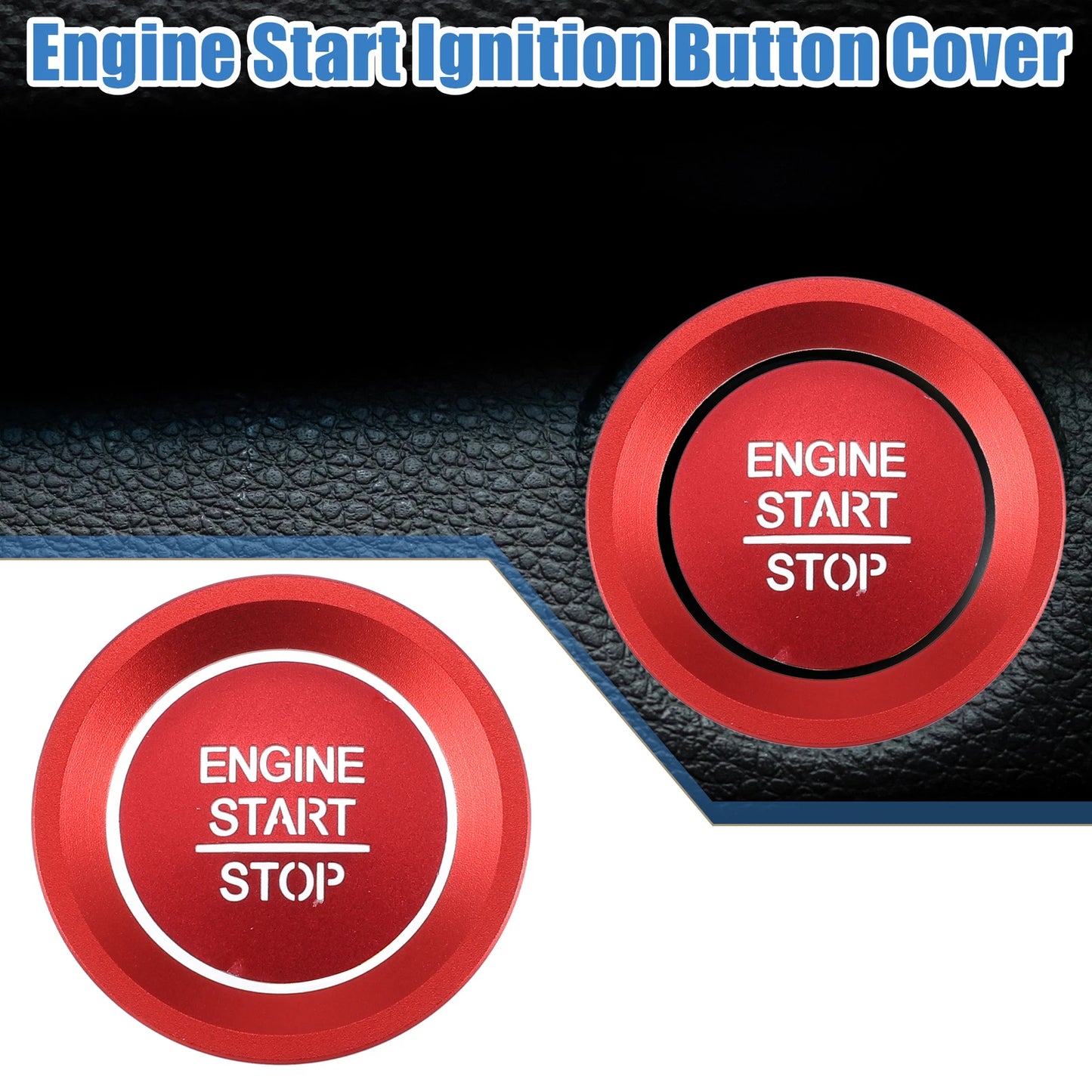 Ignition Button Trim Sticker for Honda Accord (2018–2022) Red
