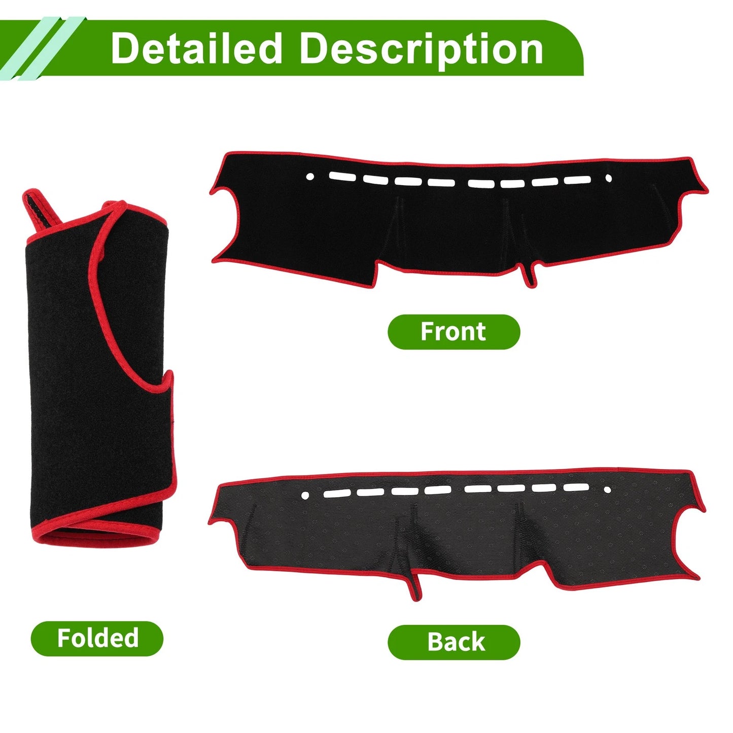Dashboard Cover for Suzuki Jimny JB64 JB74 (2018–2023) Black Red