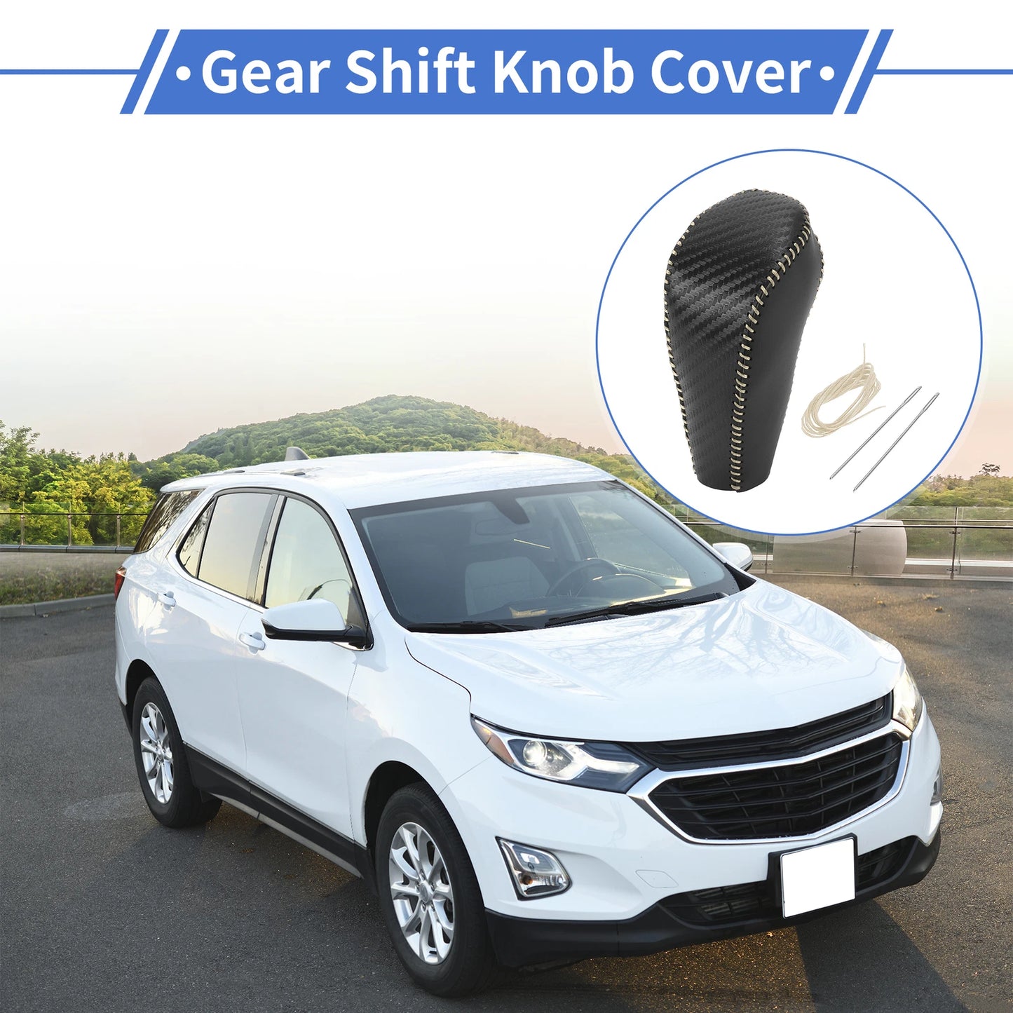 Gear Shift Knob Cover for Chevrolet Cruze (2011–2015) - Beige Faux Leather