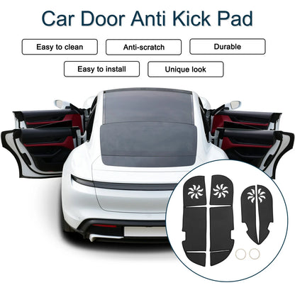 Car Door Anti Kick Pad Sticker Protector for Lexus RX (2009-2014) Black 1 Set