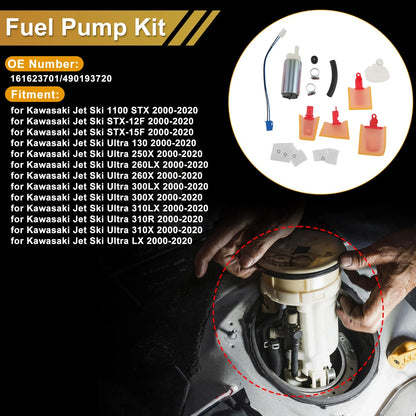 Fuel Pump for Kawasaki Jet Ski 1100 STX (2000–2020) Metal 161623701