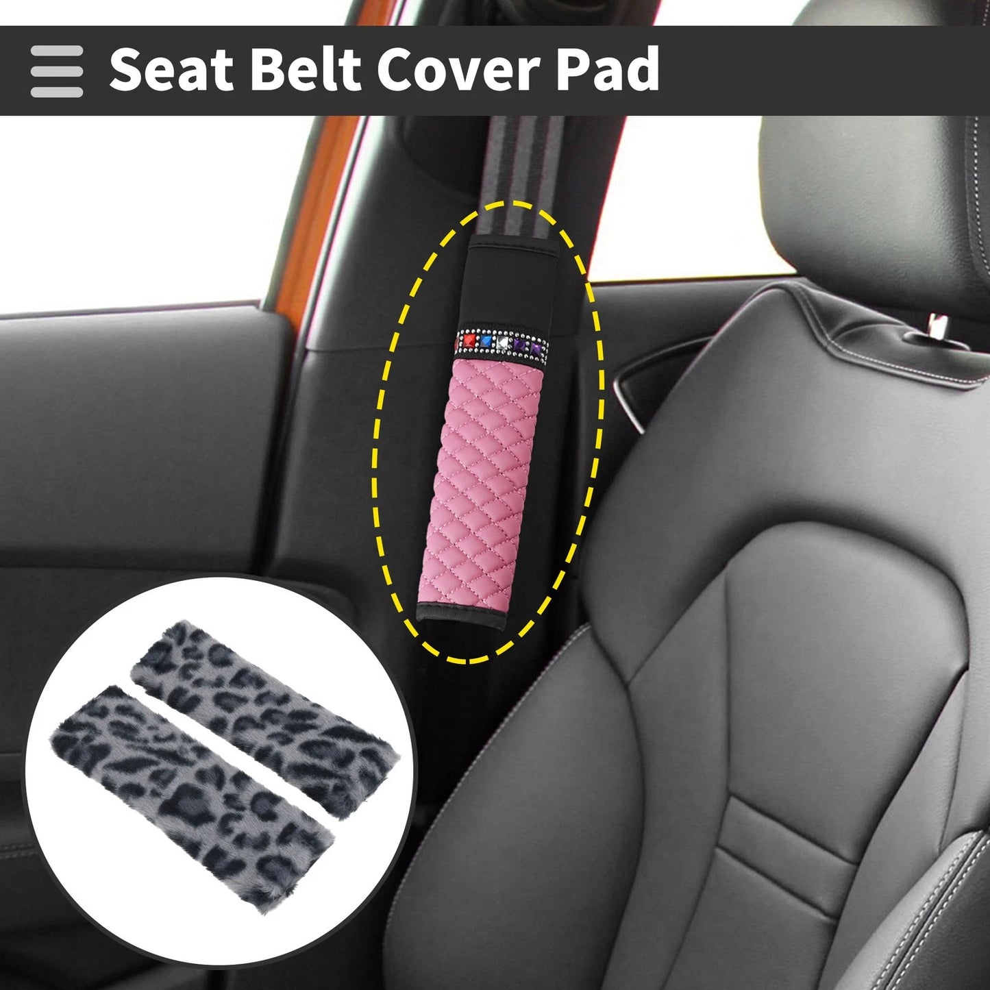 Seat Belt Cover Pad for Universal Fit (23.5cm, 1 Pair)