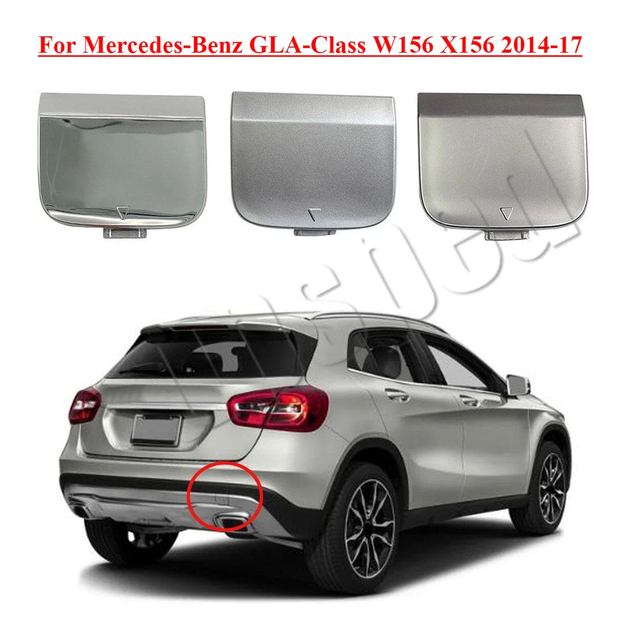 Rear Bumper Tow Hook Eye Cover Cap for Mercedes-Benz GLA-Class (2014–2017)