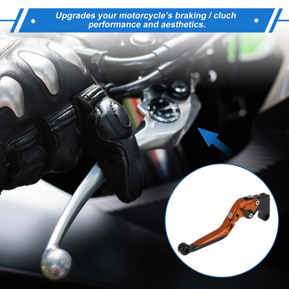 Adjustable Brake Clutch Levers for Yamaha YZF R1 (2002–2023) - Orange Black