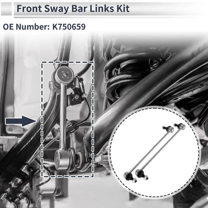 Front Stabilizer Bar Links No Bushing for Hyundai Santa Fe (2013–2018) No.K750659