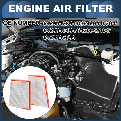 Set of 2 Engine Air Filters No.642094280490 for Mercedes-Benz CLS500 (2006–2011)