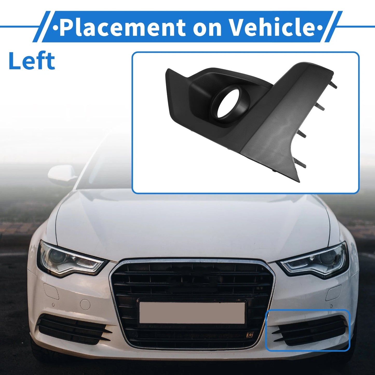 Front Left Fog Light Grill for Subaru Crosstrek (2021–2022) No. 57731FL870 ABS