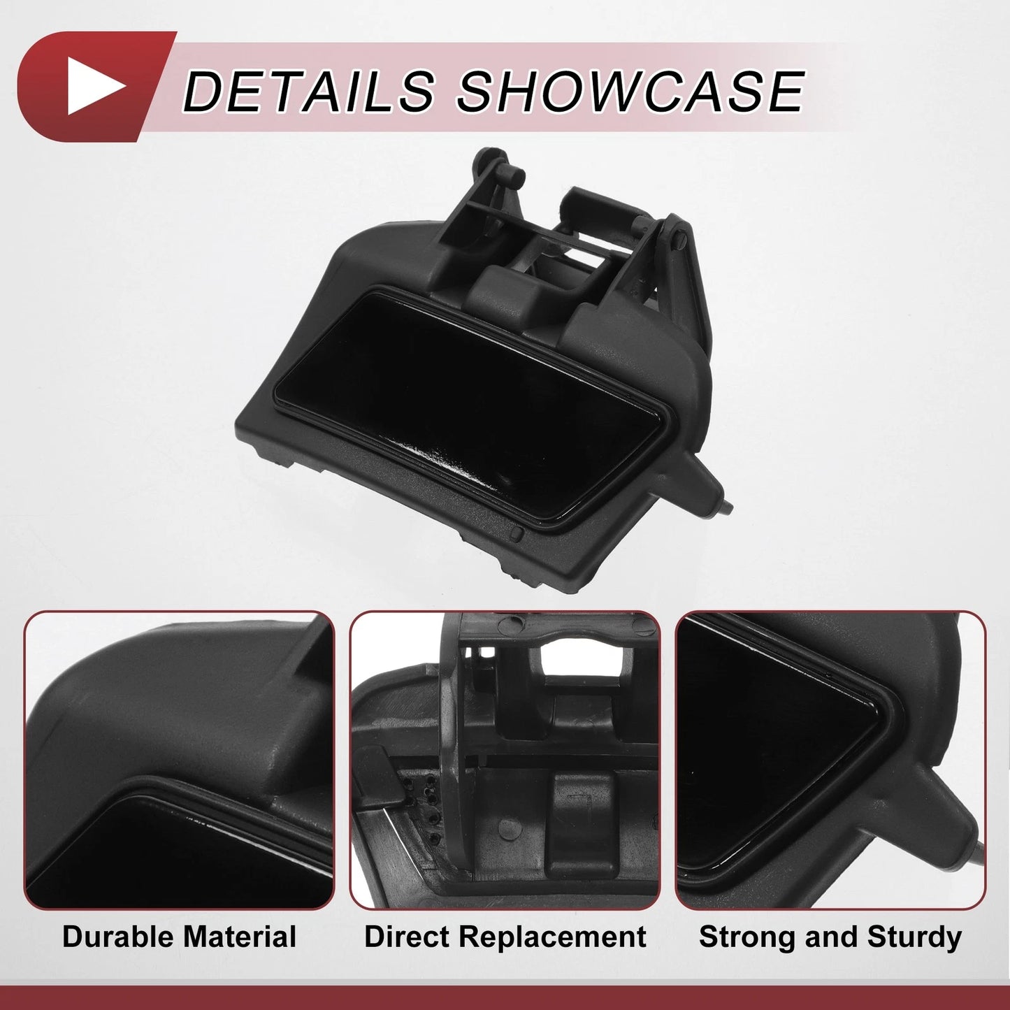 Front Left Washer Nozzle Cover Cap for Mercedes-Benz ML350 (2003–2011) Black