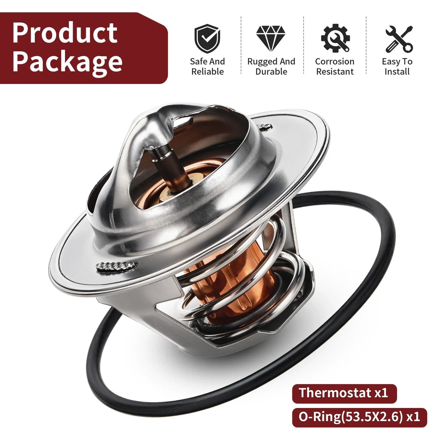 Thermostat W/ O-Ring 53.5X2.6 for Kawasaki Vulcan 1700 VN1700 (2009–2024)