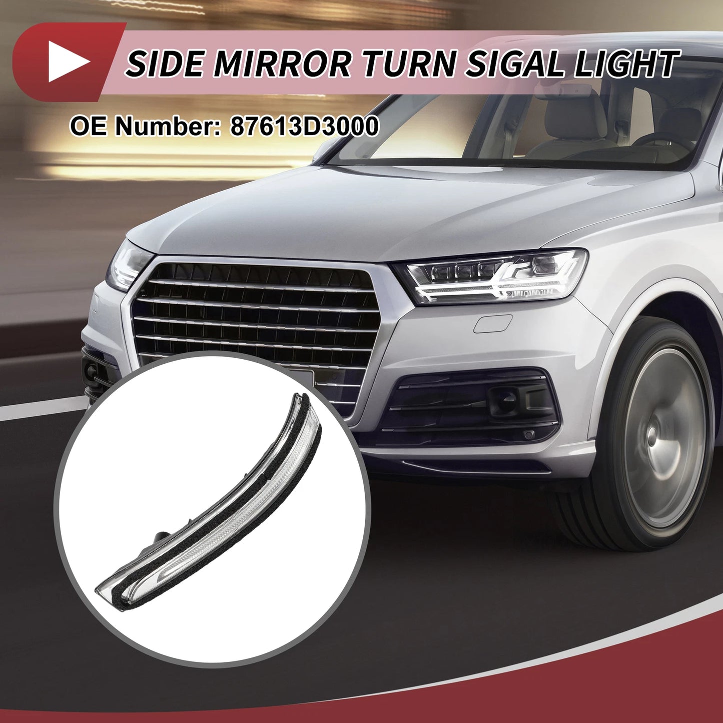 Left LED Turn Signal Light for Hyundai Tucson (2015–2018) No. 87613D3000