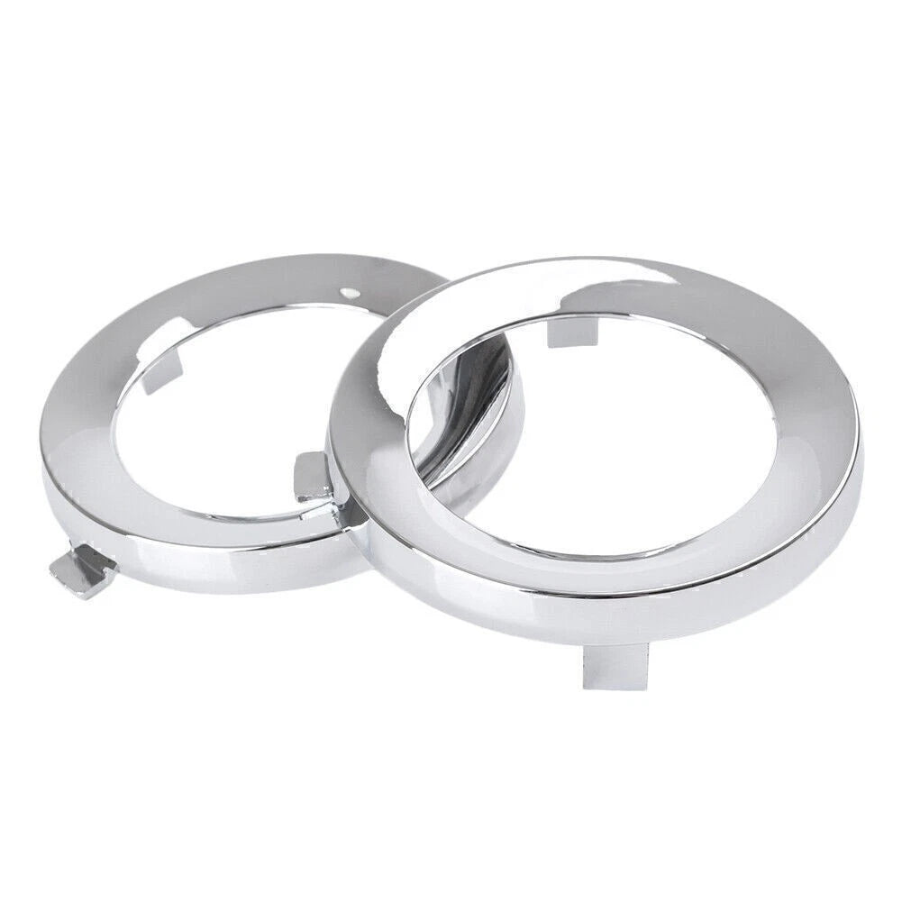 Set of 2 Front Fog Light Lamp Cover Trim Rings for Subaru Forester (2009–2013) Chrome