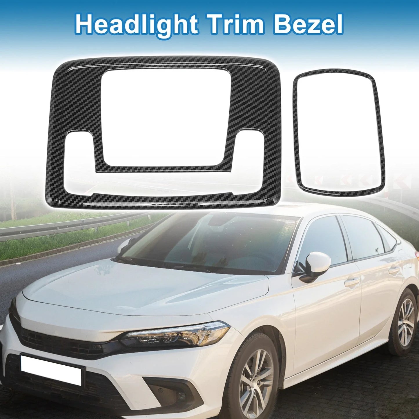 Car Headlight Trim Bezel for Honda Civic 11th Gen (2023-2024)