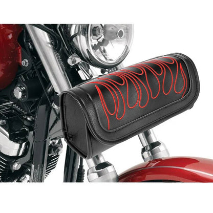 Leather Motorcycle Front Fork Tool Bag SaddleBag Storage Pouch