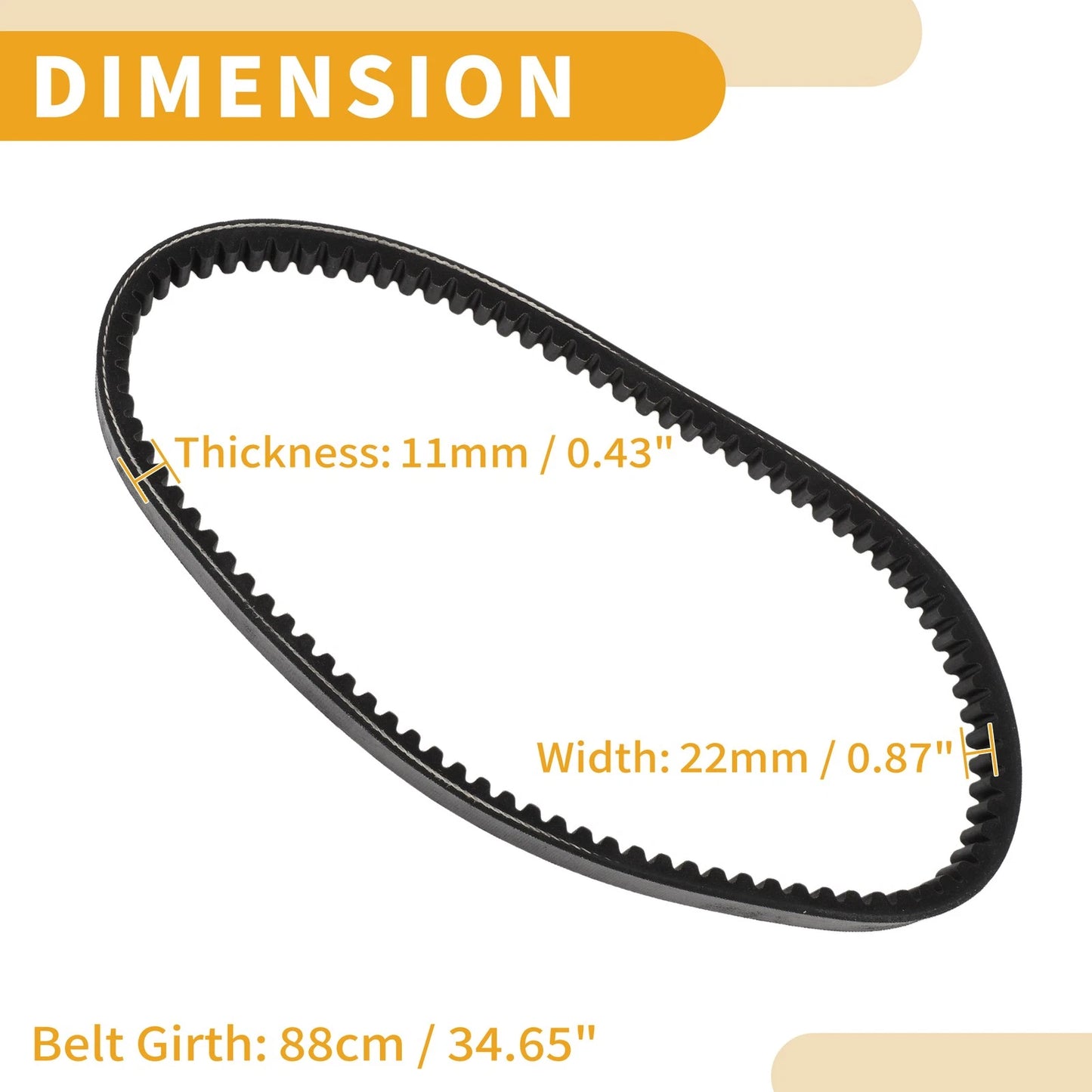 Drive Belt V-Belt No. 2760114F20000 for Suzuki Burgman UH 200 (2007)
