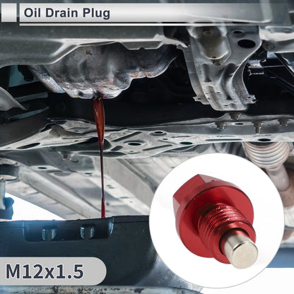 Set of 1 M12x1.5 Engine Oil Drain Plug with Gasket for Car Motorcycle Boat