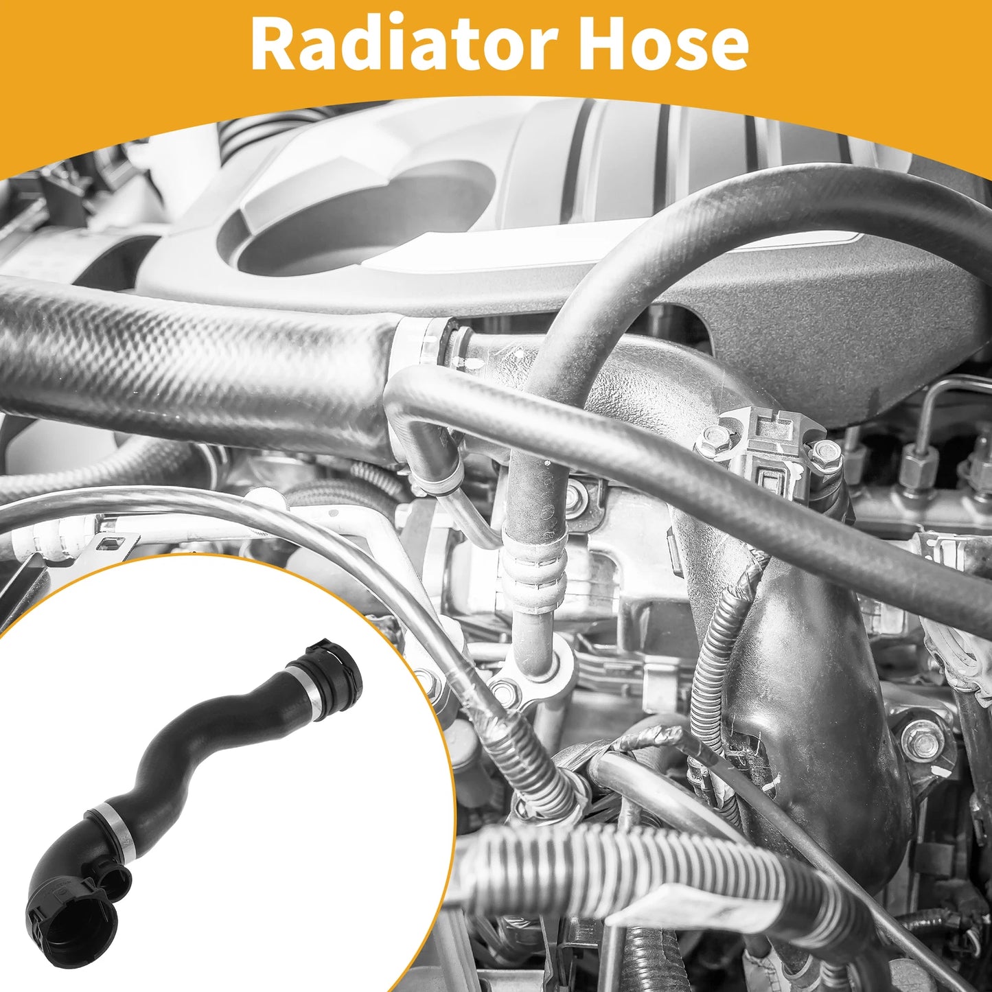 Radiator Hose for BMW 325i 325xi 330i 330Ci E46 (2001–2005) No. 11531436406 Rubber