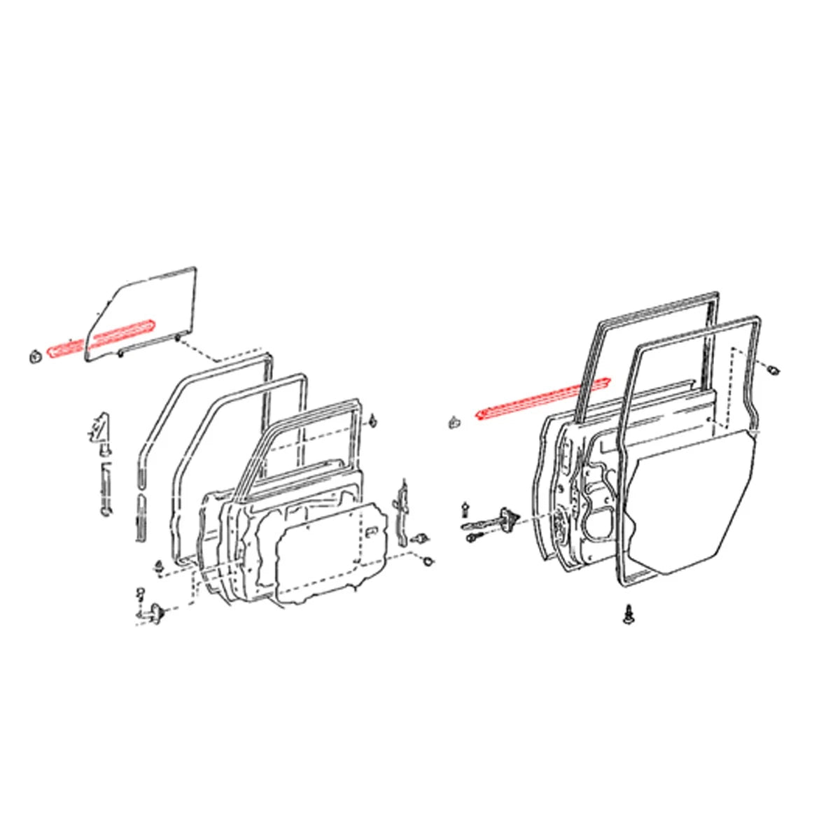 Weatherstrip for Toyota Land Cruiser KZJ77 LJ77 RJ77 (1984–1997)