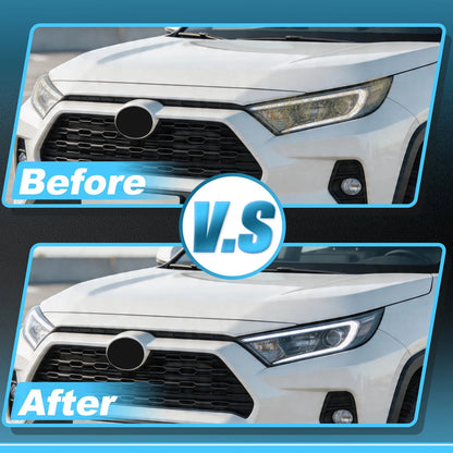 Headlight Tint Kit for Toyota Rav4 (2019–2025) TPU Transparent 1 Set