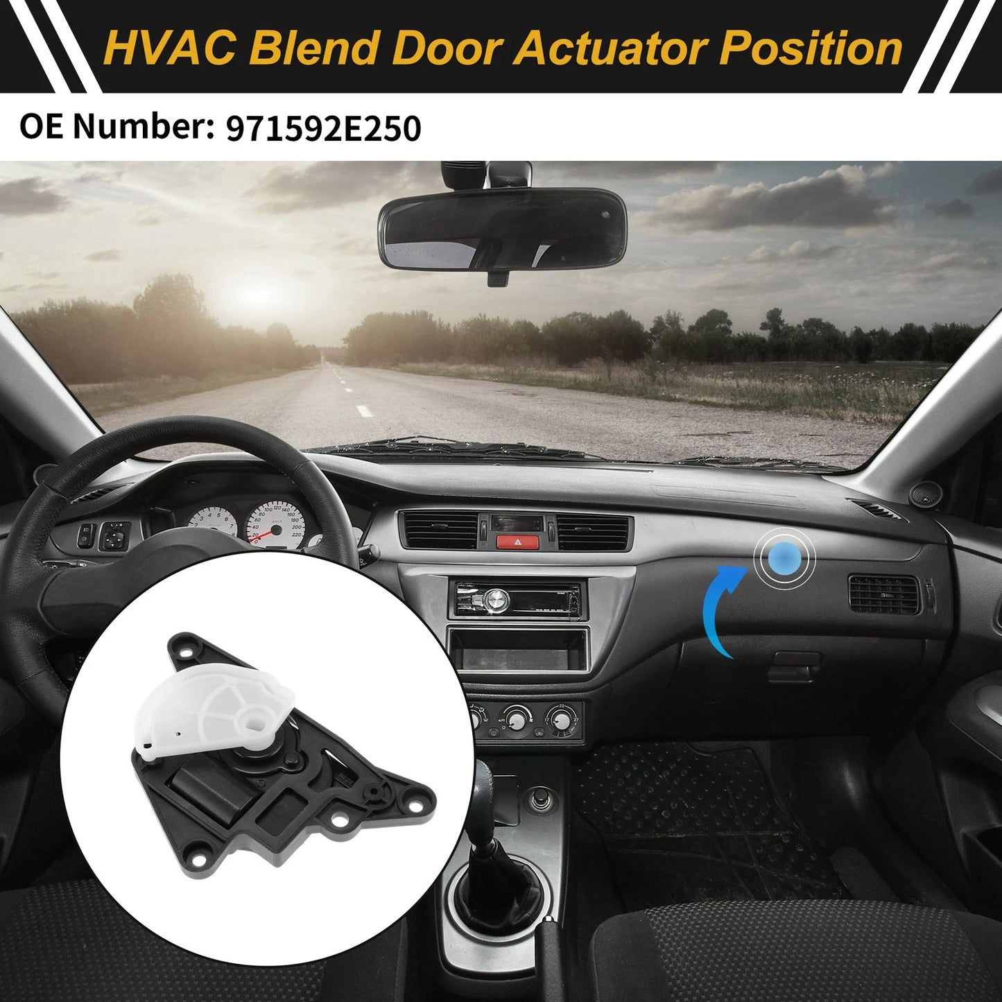 HVAC Heater Blend Door Actuator for Hyundai Tucson (2016–2021) No. 971592E250