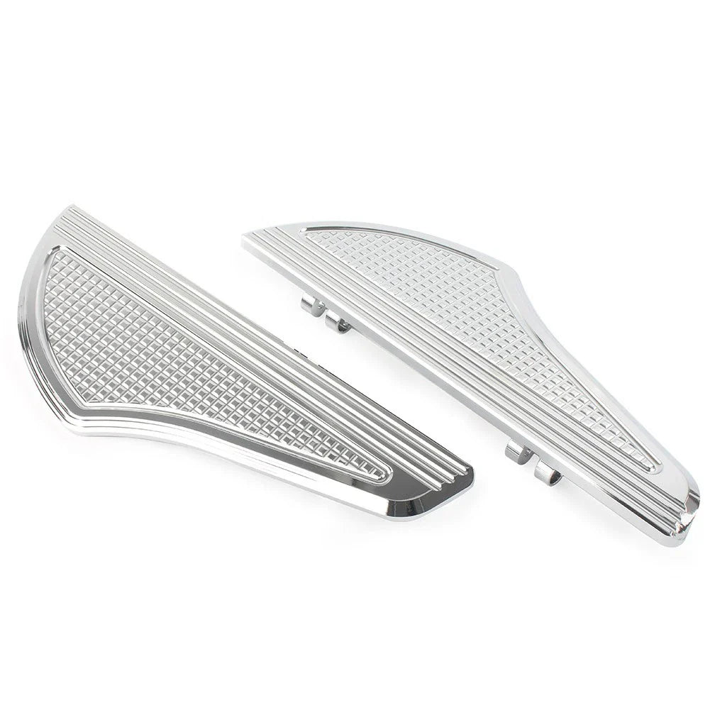 Non-Slip Front Floorboards for Harley Dyna Touring Softail Chrome