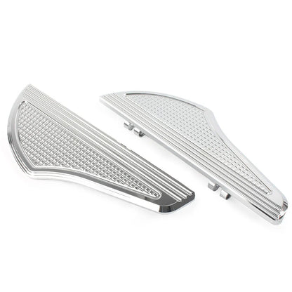 Non-Slip Front Floorboards for Harley Dyna Touring Softail Chrome