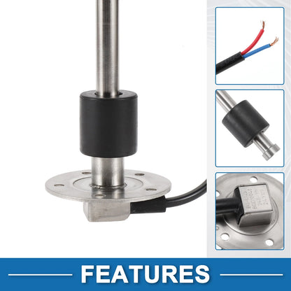 Fuel Sending Unit and Gauge Kit 240-33 Ohm for Boat Car (125mm Length)