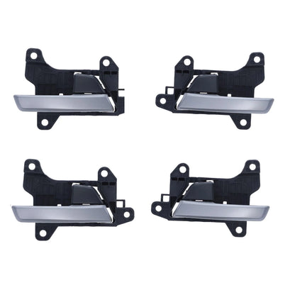 4pcs Silver Inner Door Handle, Black Base for Hyundai Elantra (2012-2016)