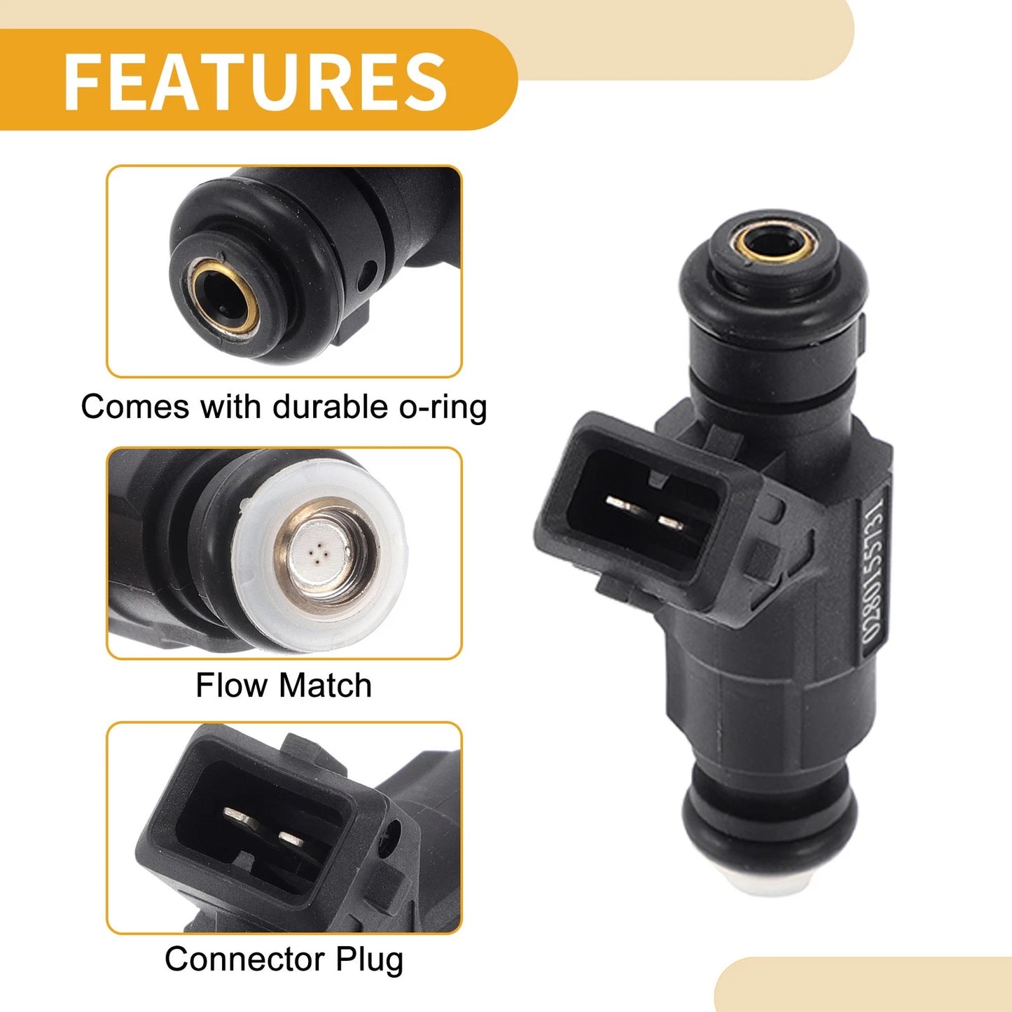 1 Pc Fuel Injector No.0280155731 for Chevrolet Camaro LS1 V8 350 (1998–2002)