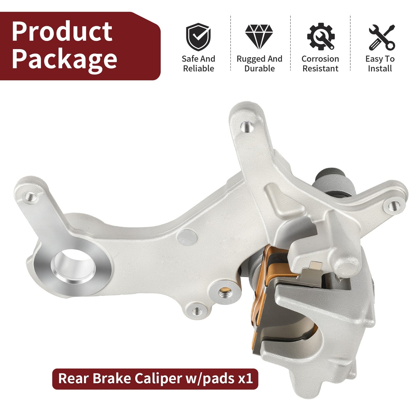 Rear Brake Caliper & Pads for Honda CR125R CR250R XR650R (1997–2007)