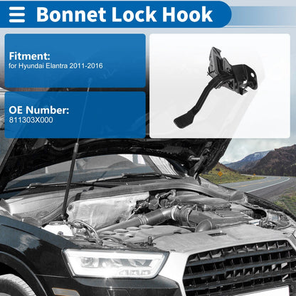 Hood Latch Assembly for Hyundai Elantra (2011–2016) No. 81130-3X000